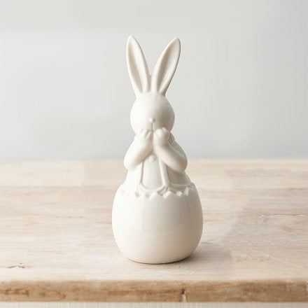 Ceramic Bunny in Egg 15cm